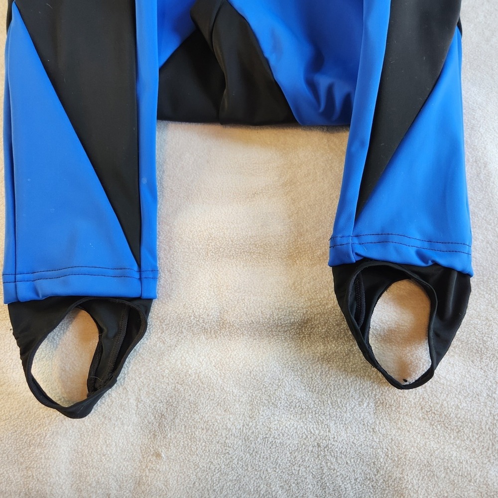 PRETTY LITTLE THING Ski Bib Suit Scuba‎ Womens 2 Blue Black PLT Jumpsuit NEW - Picture 7 of 15